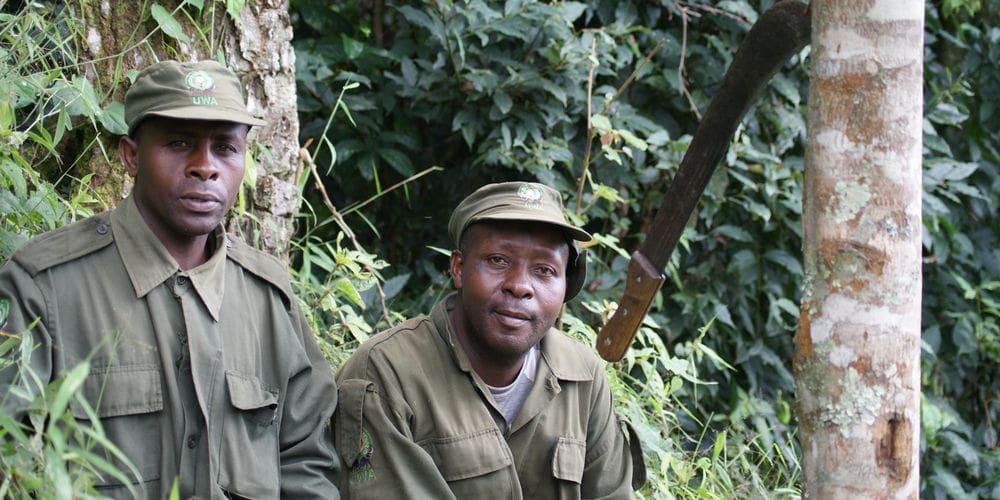 Zwei Nationalparkranger im Dschungel