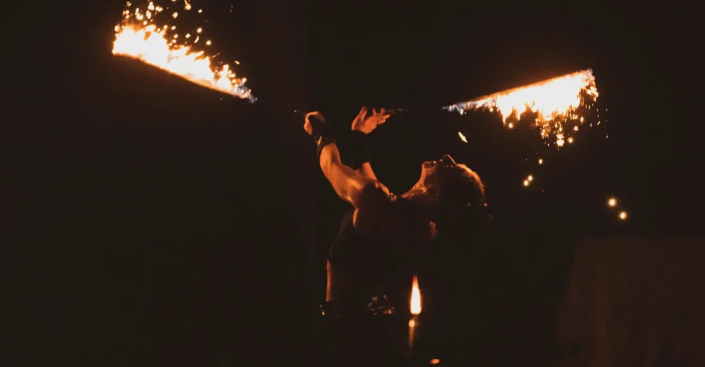 Ein Künstler während der Show.