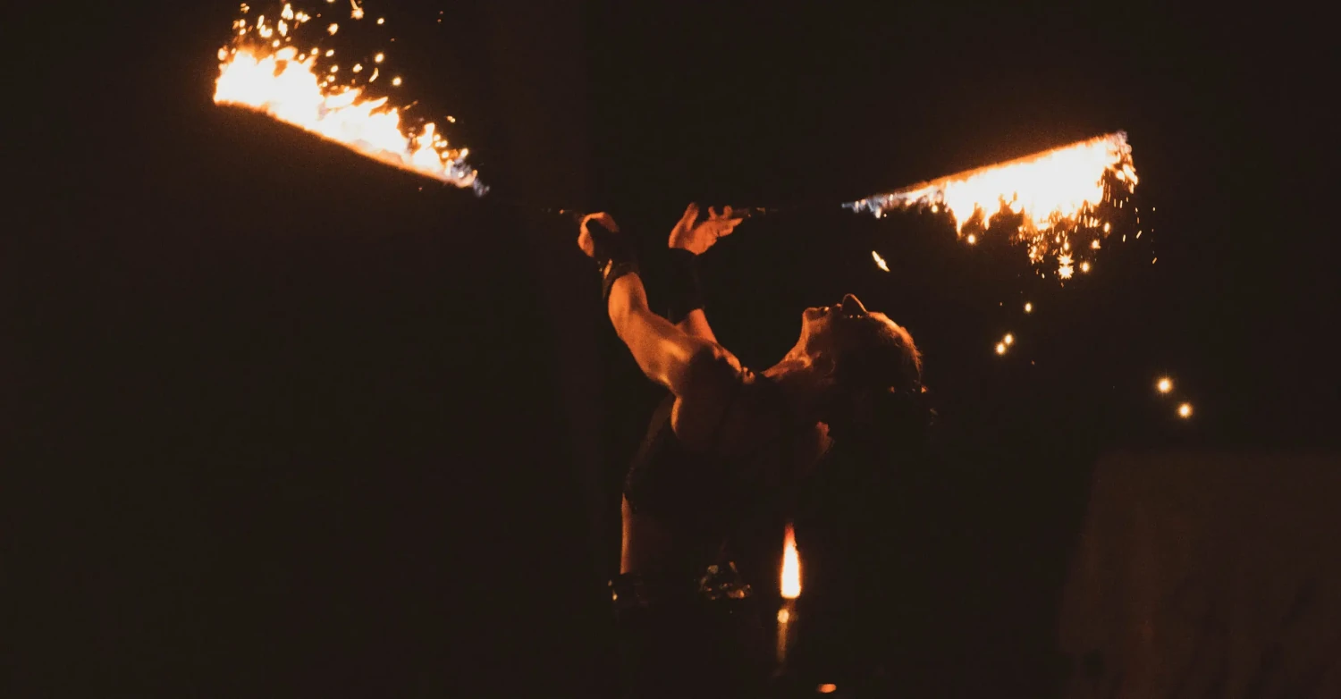 Ein Künstler während der Show.