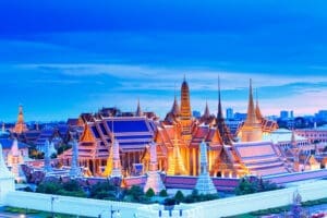 Blick auf den Großen Palast von Bangkok