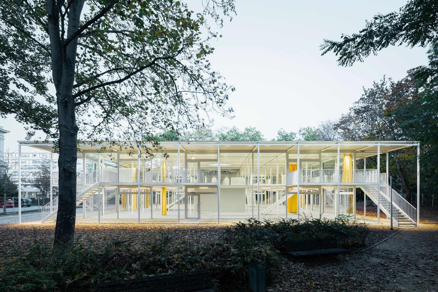 Außenansicht des Studierendenhauses der TU Braunschweig, Deutschland, 2023, Architektur: Gustav Düsing, Büro Max Hacke