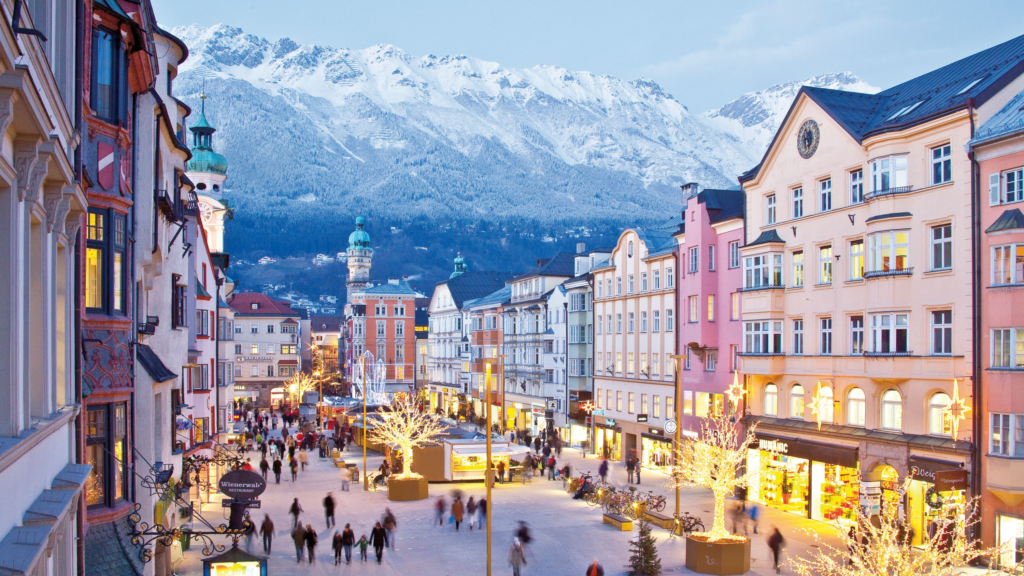 Innenstadt von Innsbruck im Winter