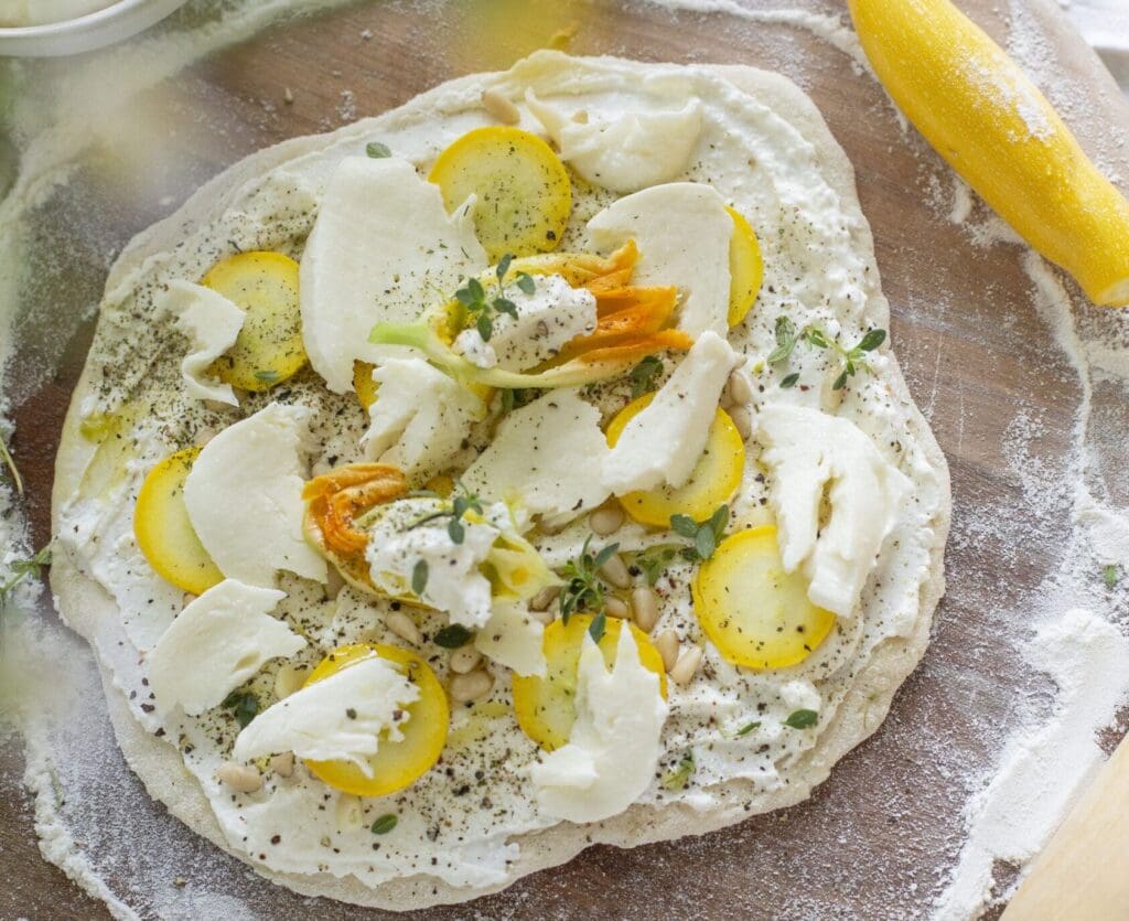 Weiße Pizza