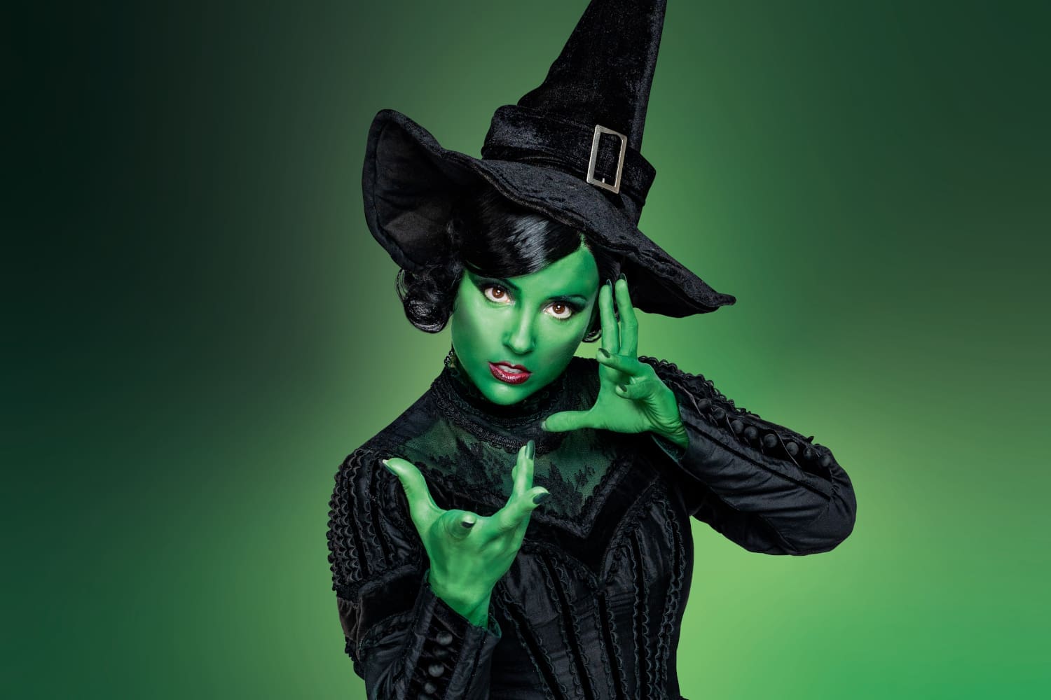 Pressefoto Wicked Bühne Baden, Grüne Hexe