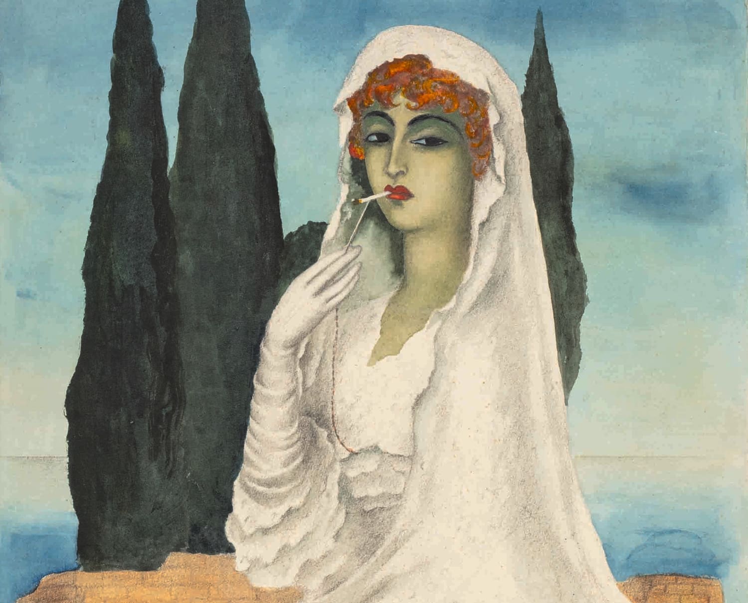 Milada Marešová, Braut mit Zigarette, 1933, Martina Pachmanová, Foto: Nationalgalerie, Prag © Zlata Marešová