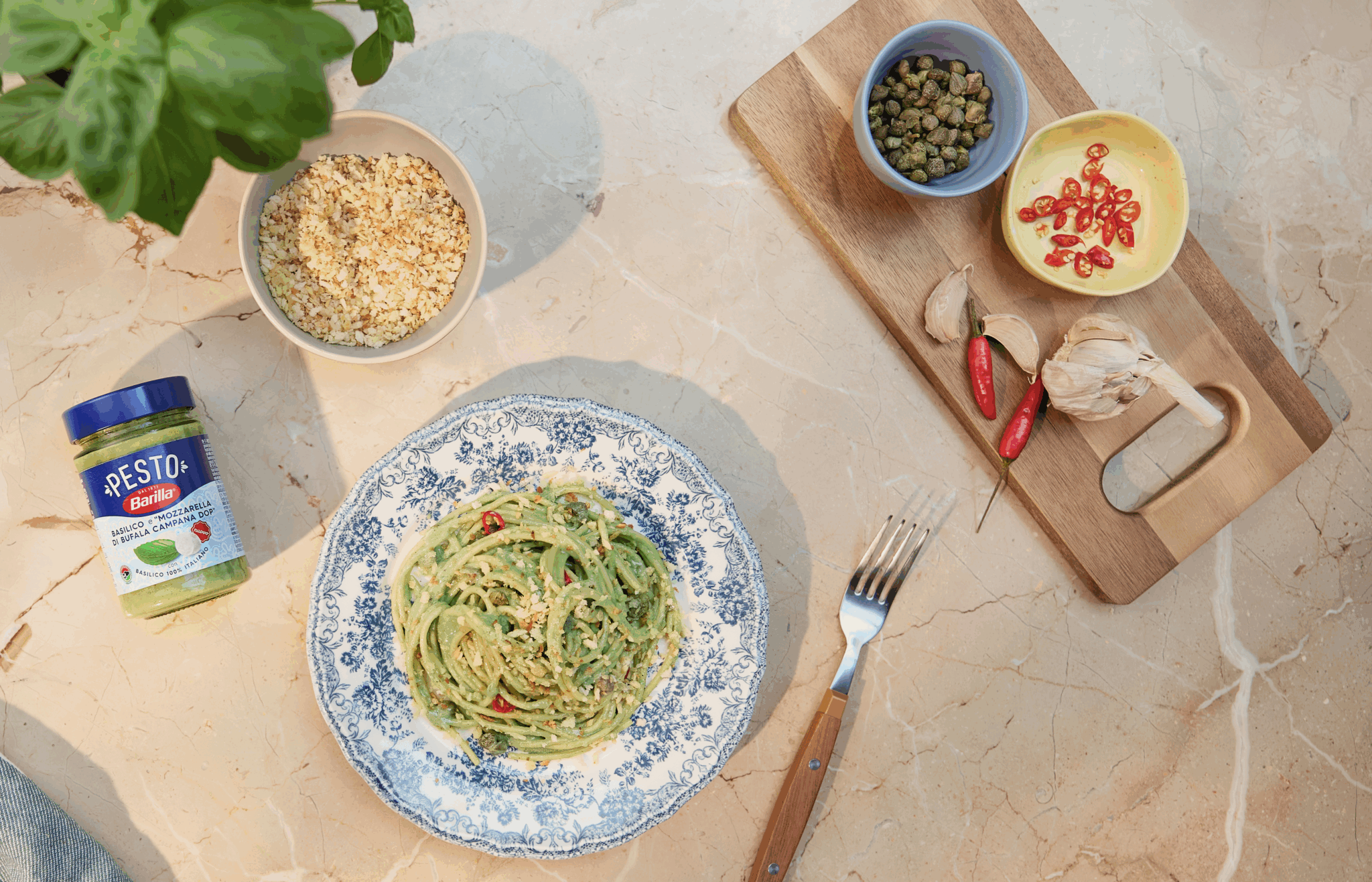 Barilla Pesto Warm Machen