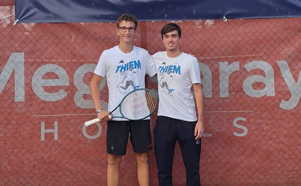 Der erfolgreiche Felix Raser (links) und Gastspieler Tim Vaisman beim ATP Turnier in Antalya.