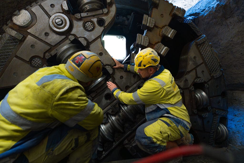 Arbeiten am Jahrhundertprojekt beim Wiener Kanal.